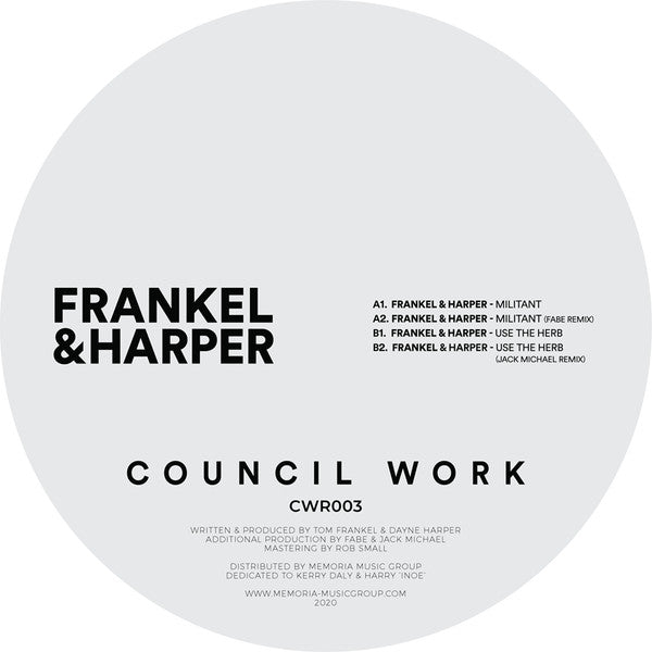 Frankel & Harper ‎– Militant EP